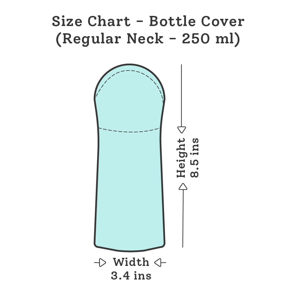 Regular Neck Baby Bottle Covers (250ml) - Pack of 2
