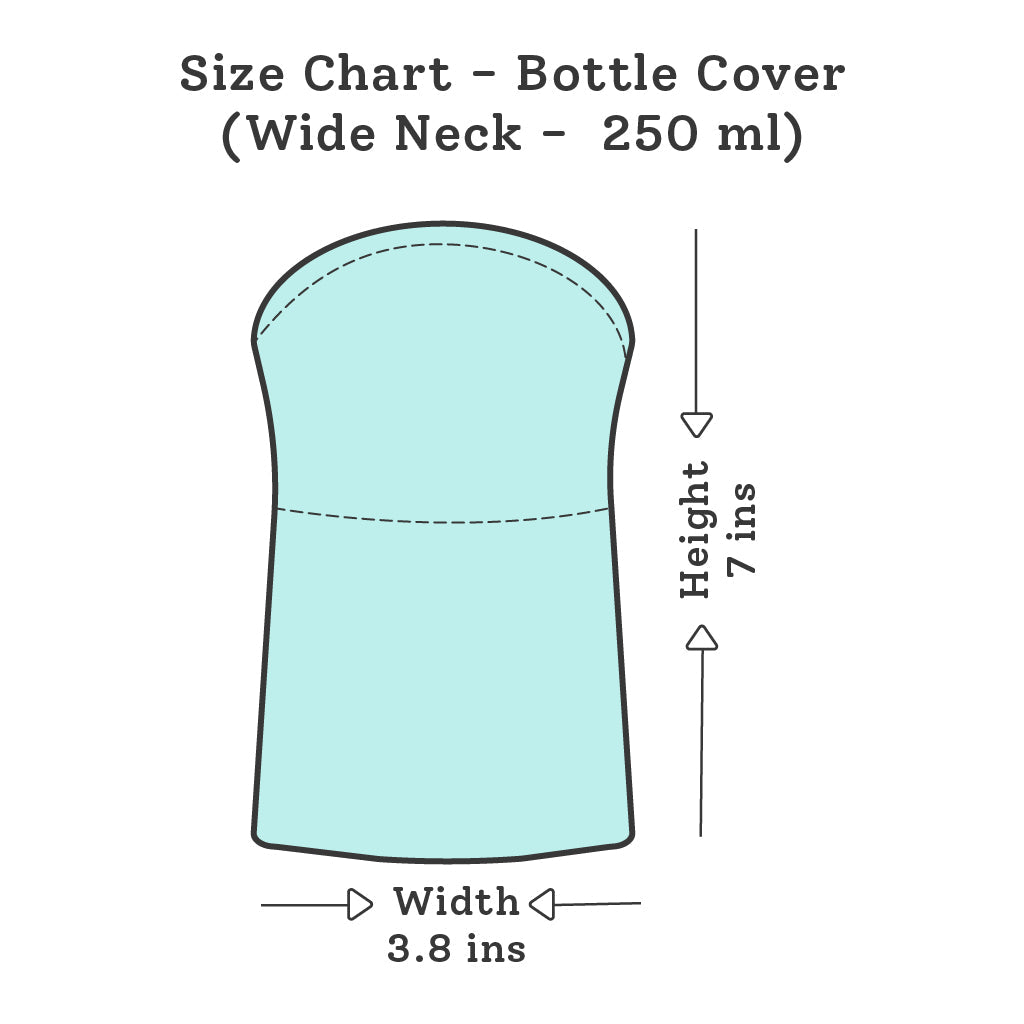 Wide Neck Baby Bottle Covers (250ml) - Pack of 2