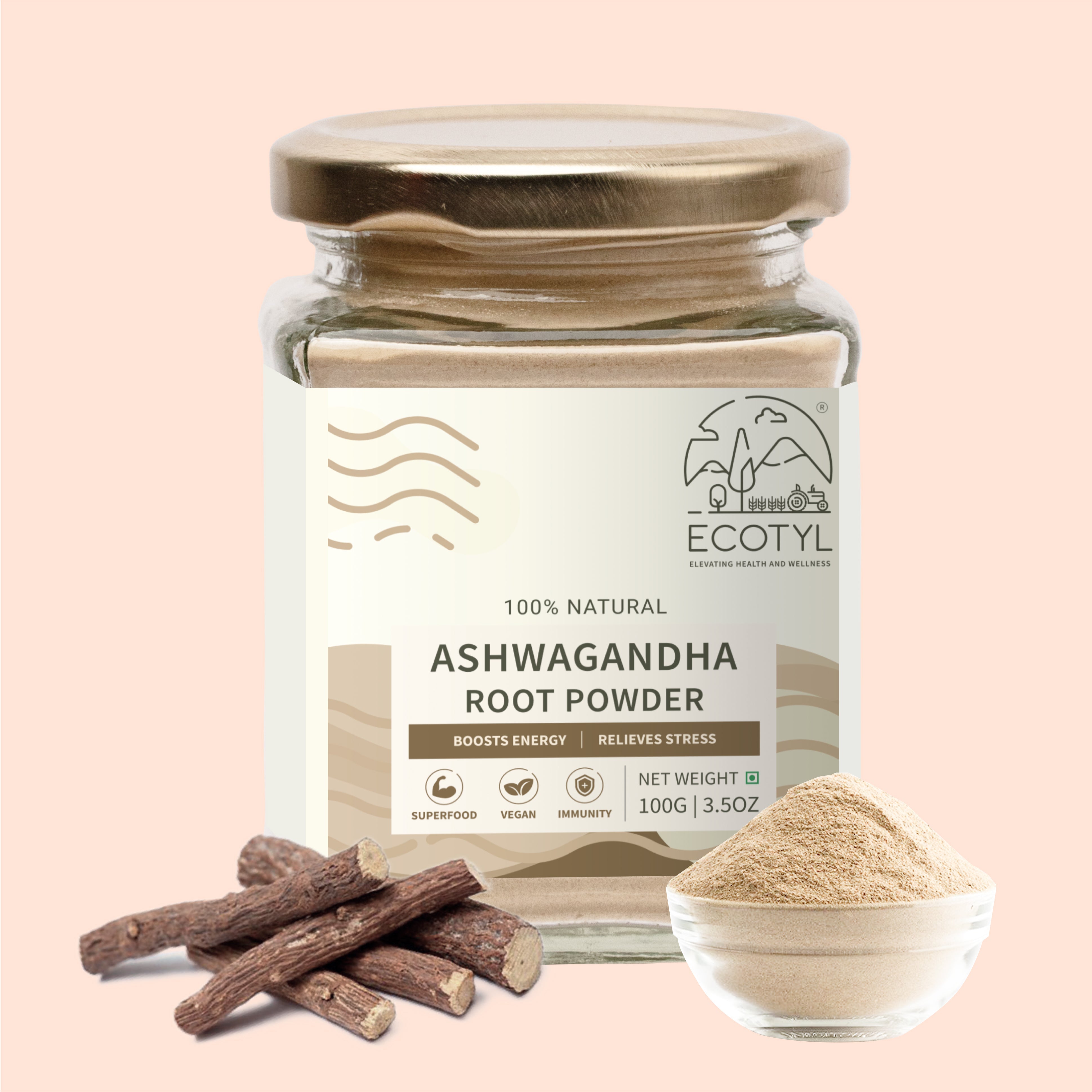 Ecotyl Ashwagandha Root Powder | Energy Booster |100g
