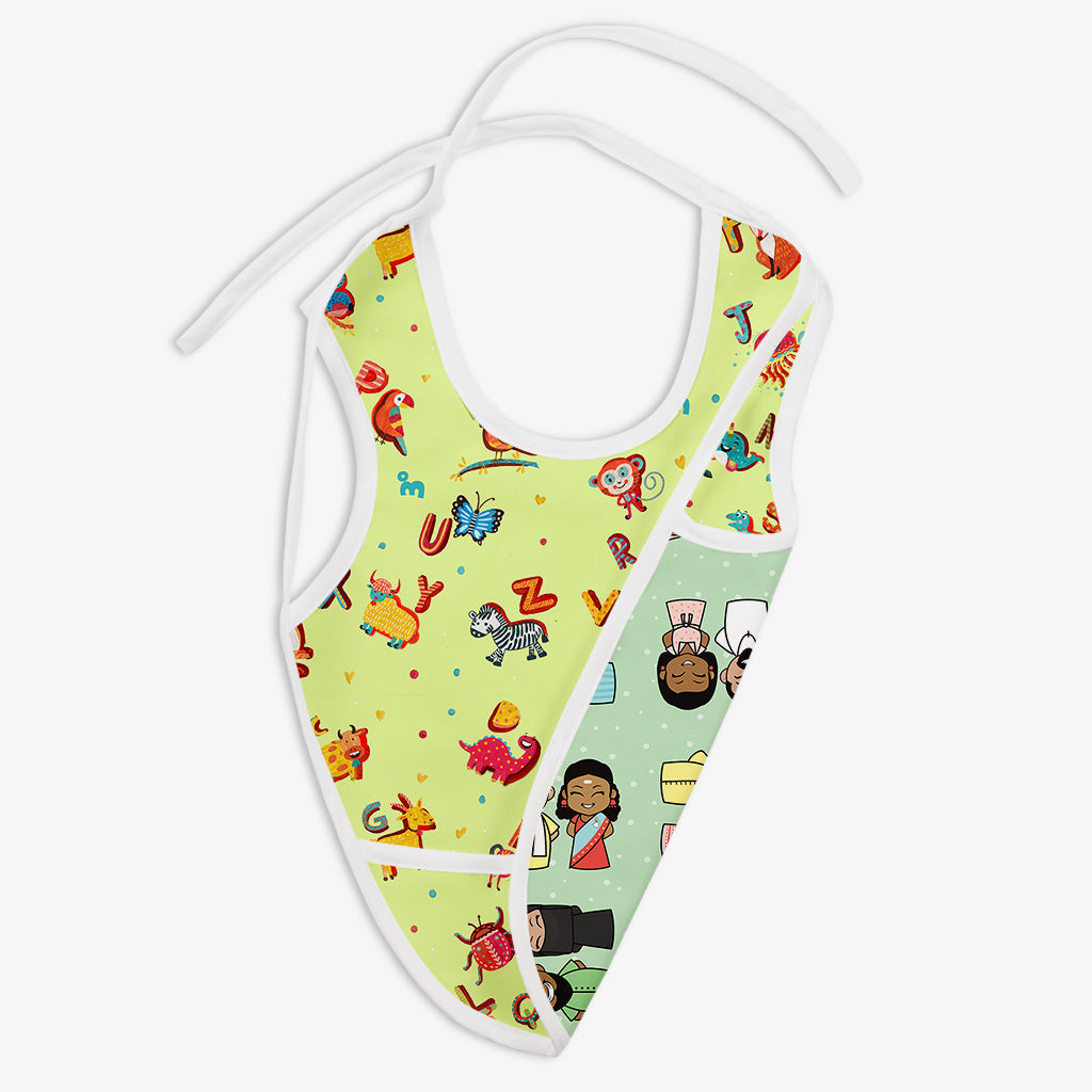 Waterproof Cloth Bib - Colours of India and A for Animal 