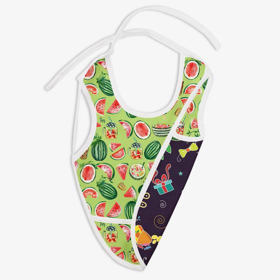 Pack of 6 Reversible Waterproof Cloth Bibs