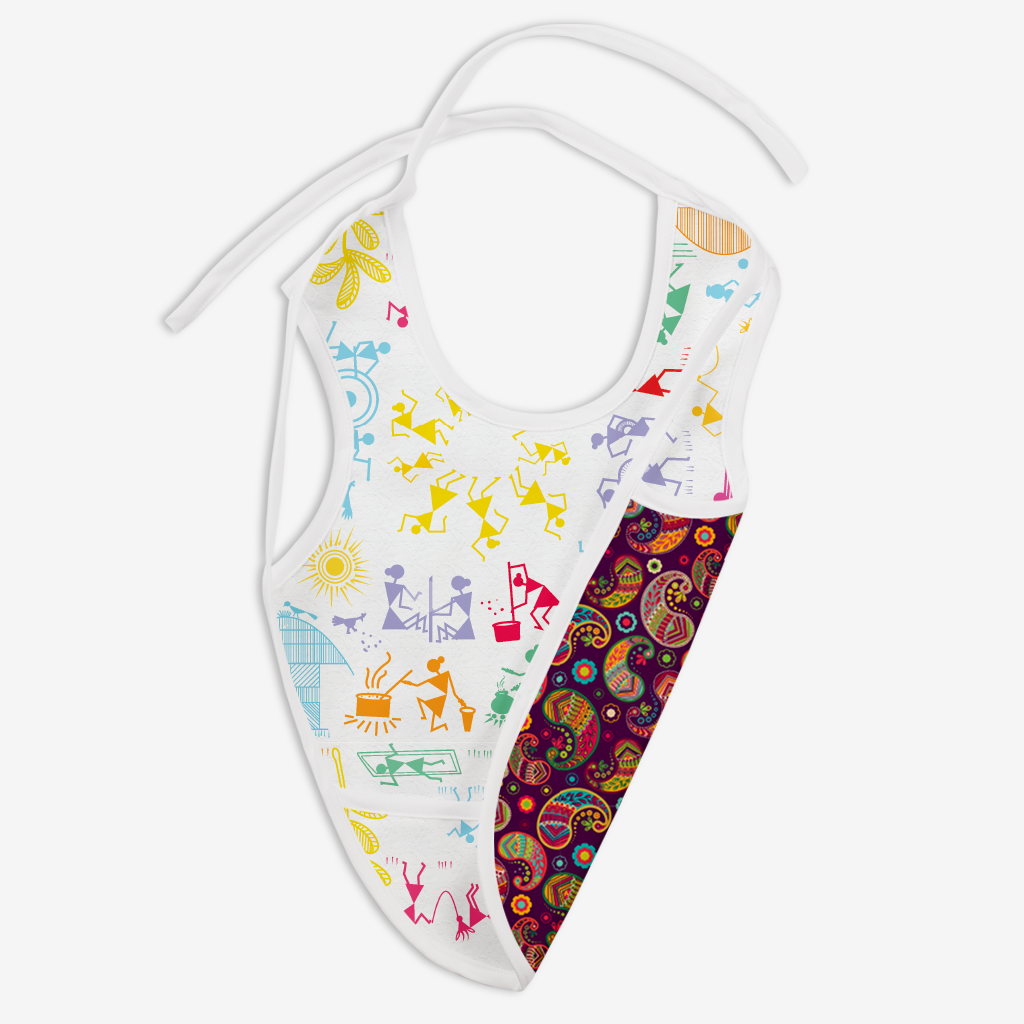 Pack of 6 Reversible Waterproof Cloth Bibs