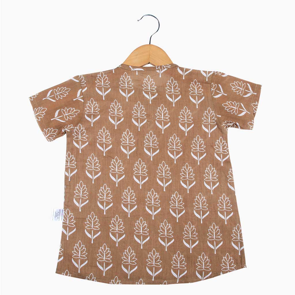 Short Sleeve Kurta - Blissful Brown