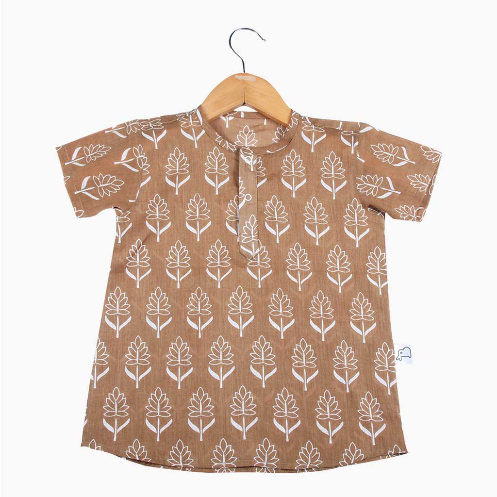 Short Sleeve Kurta - Blissful Brown