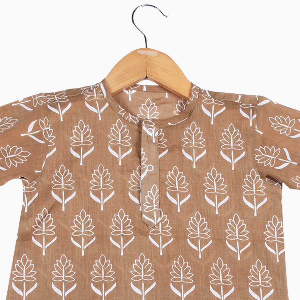 Short Sleeve Kurta - Blissful Brown