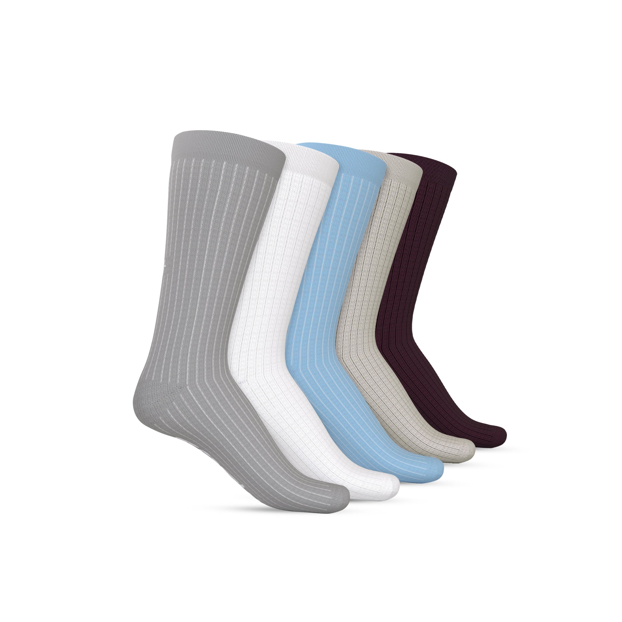 Crew – Ever Ready – Grey, White, Sky Blue, Slate, Coffee – Set of 5