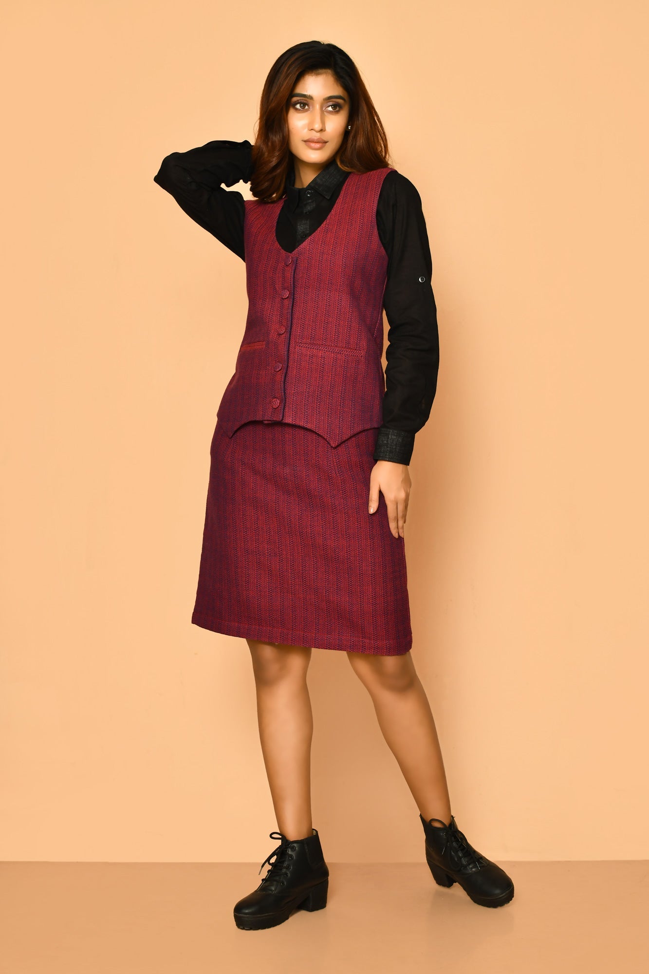 Celina handloom cotton skirt set for women