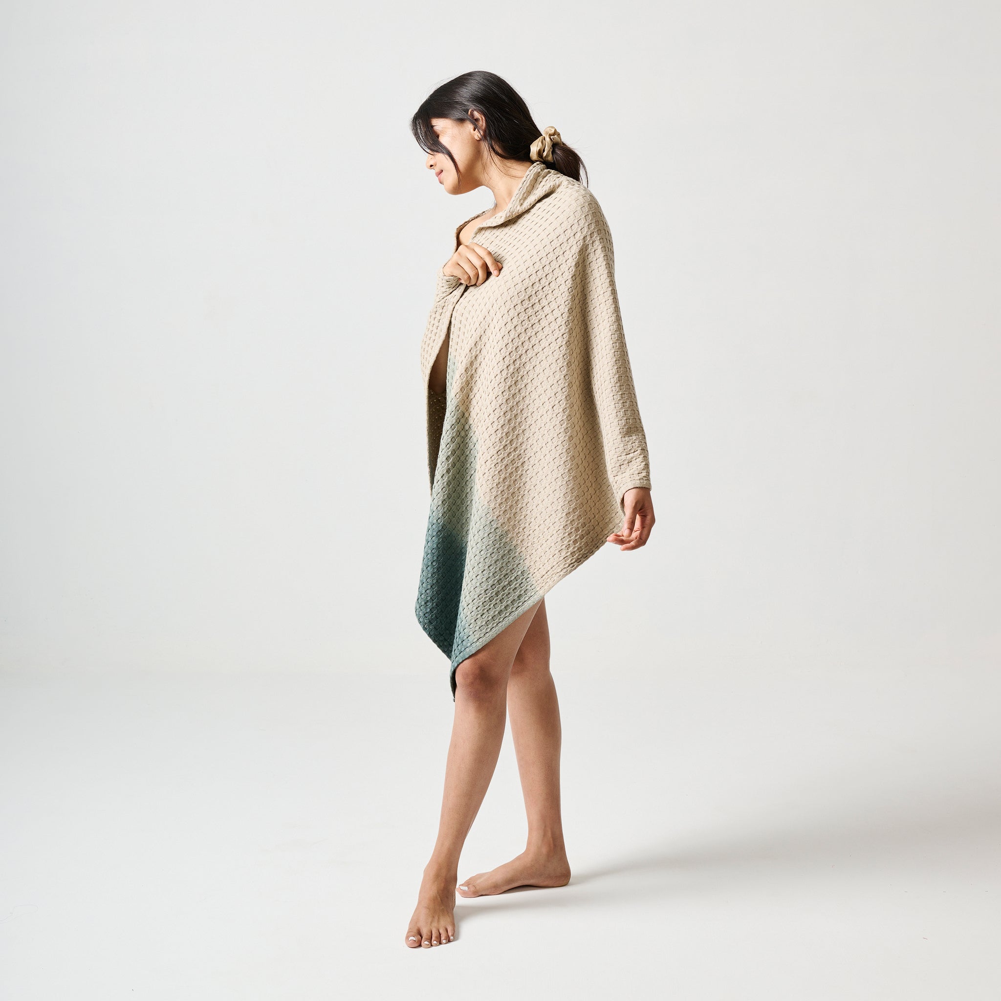DIP DYED BATH TOWEL(clay/storm)