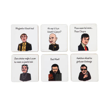 Bollywood Villains Coaster Set