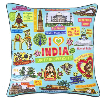 Coloured India Cushion Cover