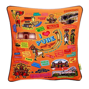 Coloured Pune Cushion cover