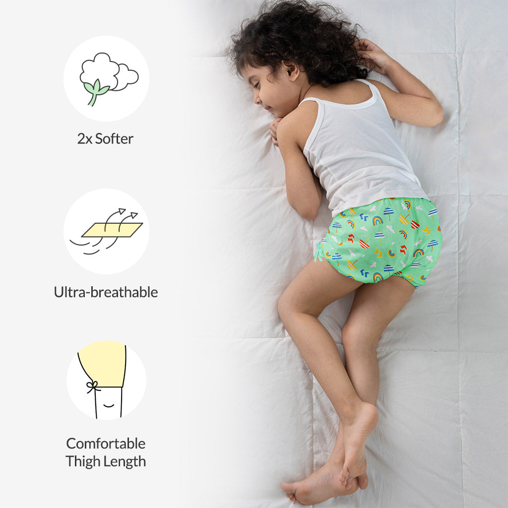 Unisex Toddler Bloomer -6 Pack (Sea-saw - Rainy Poppins)