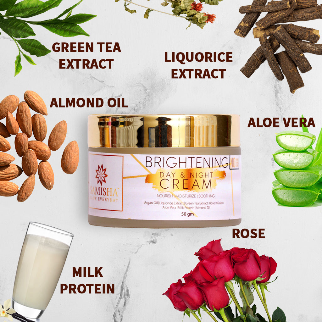Brightening Face Cream With Anti Ageing Properties | Contains Green Tea, Rose, 50 GM