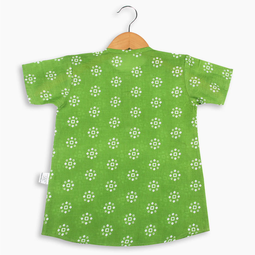 Short Sleeve Kurta -Dazzle Green