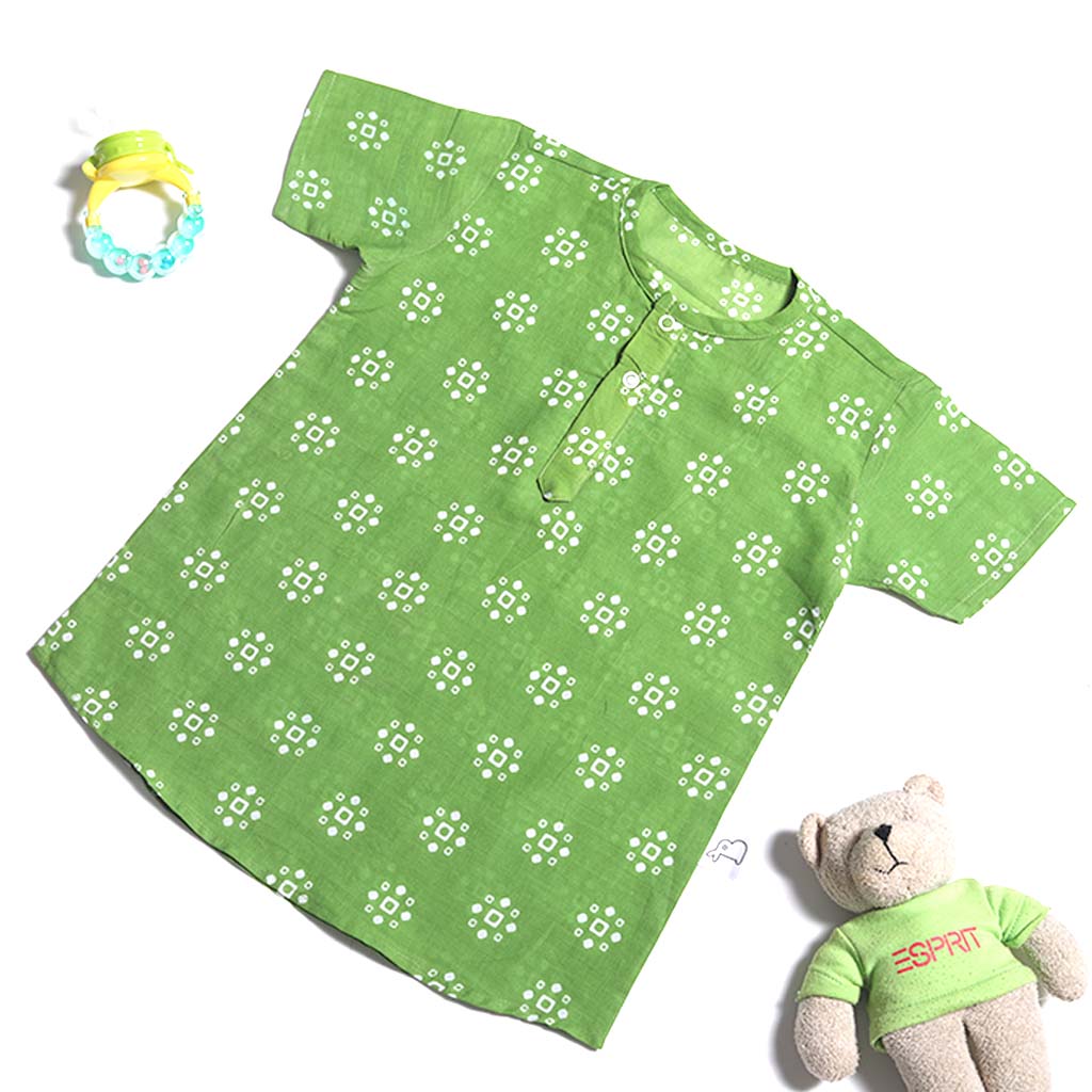 Short Sleeve Kurta - Pack of 4 - Dazzle Green - Maroon Dance - Grey in Harmony - Orange Canvas