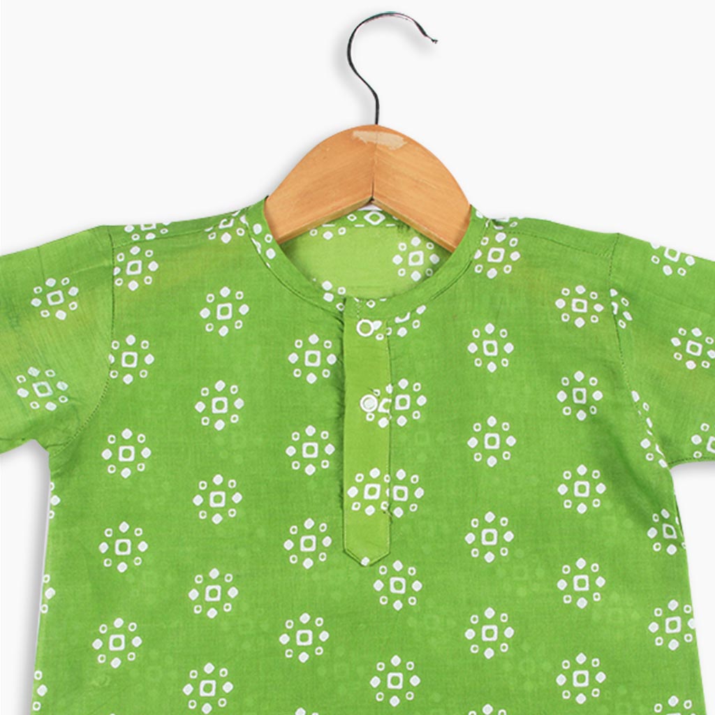 Short Sleeve Kurta -Dazzle Green