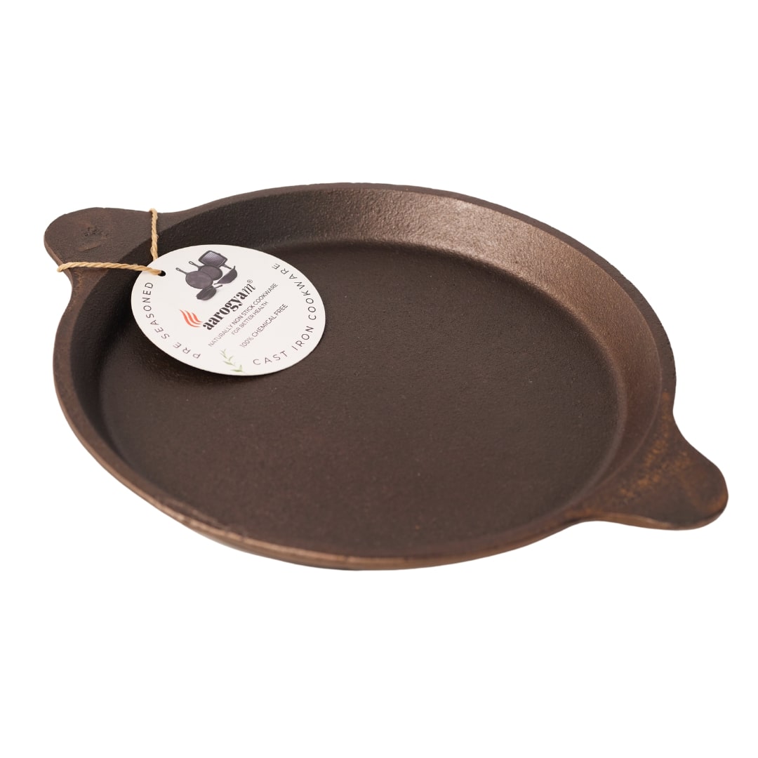 Aarogyam Cast Iron FISH FRY PAN ROUGH 10 Inch