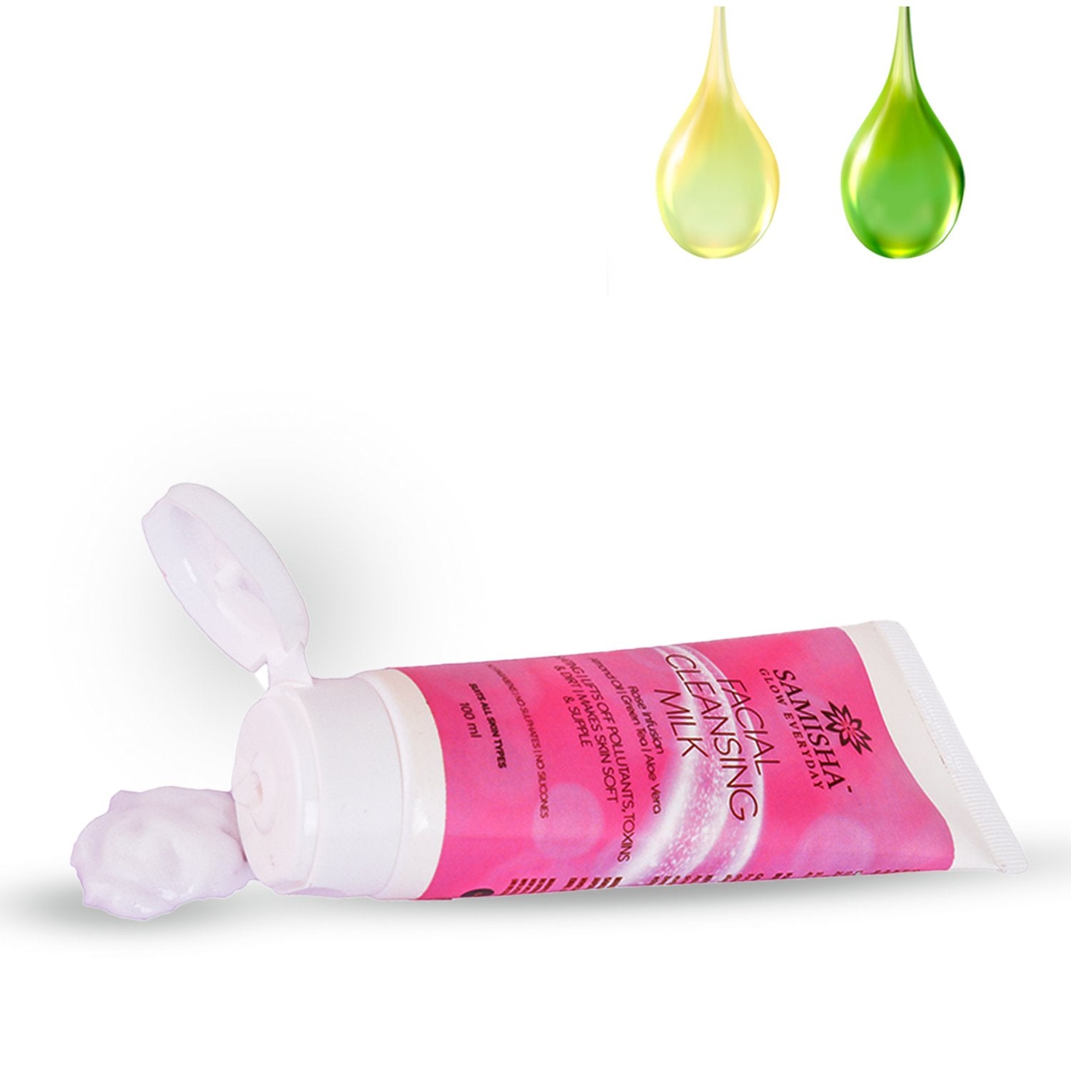 Samisha Organic Morning Breeze Vitamin C Facewash, Vitamin C Serum and Facial Cleansing Milk Trio Pack