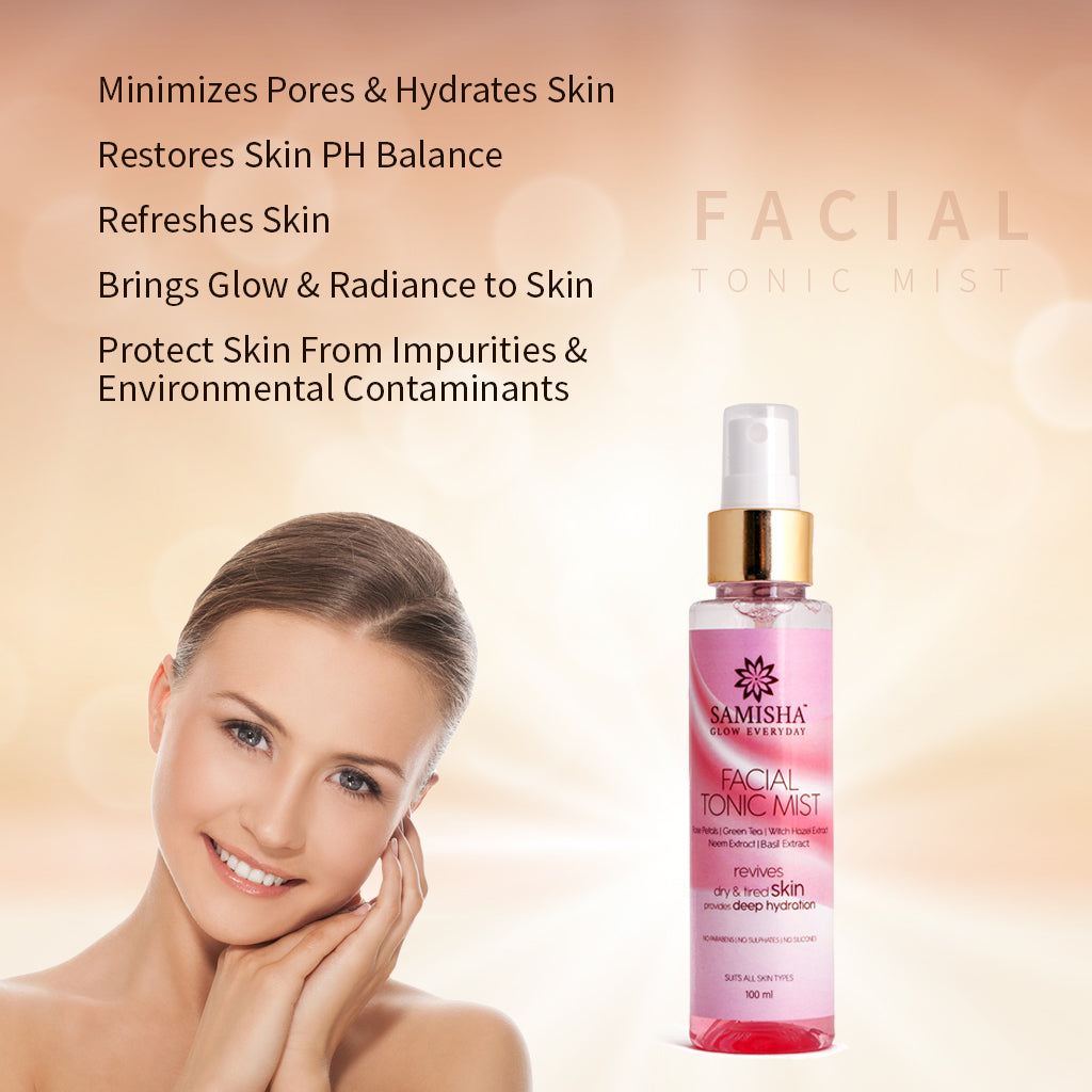 Samisha Organic Complete Face Rejuvenation Kit - Cleansing Milk, Face wash, Toner & Face Serum