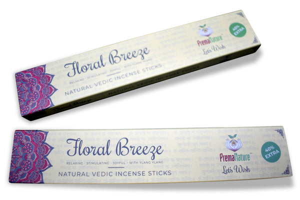 Natural Vedic Incense Sticks: Floral Breeze (17 pcs)