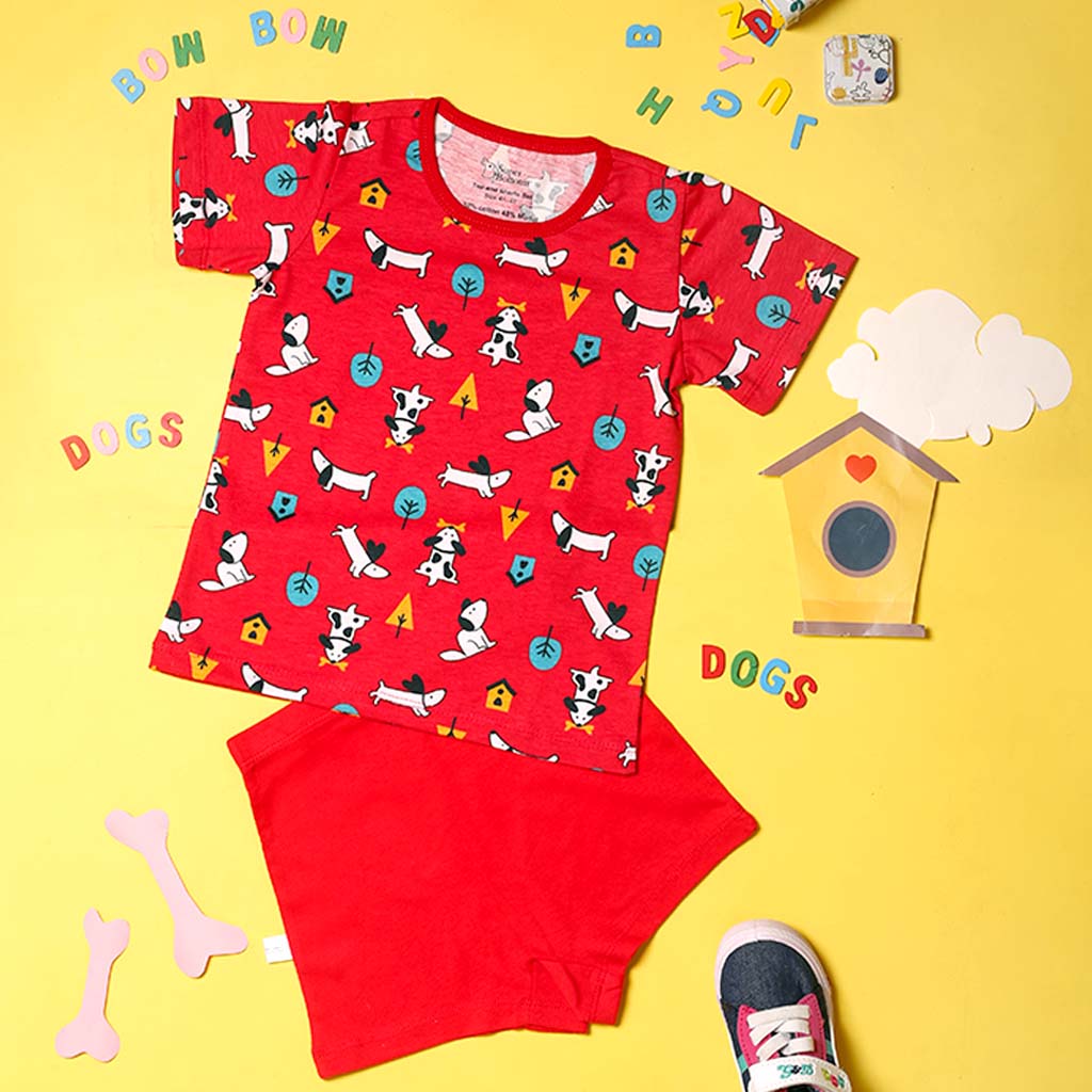 Short Sleeve Top & Shorts Set - 3 pack - Dancing Dreams - Waves and badges - Furry Love