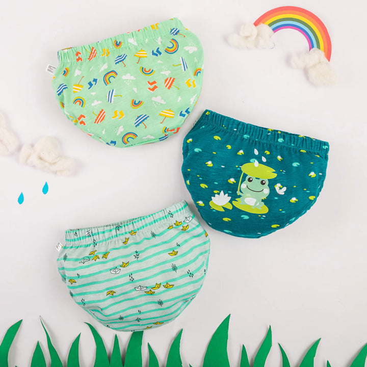 Unisex Toddler Briefs -3 Pack (Rainy Poppins)