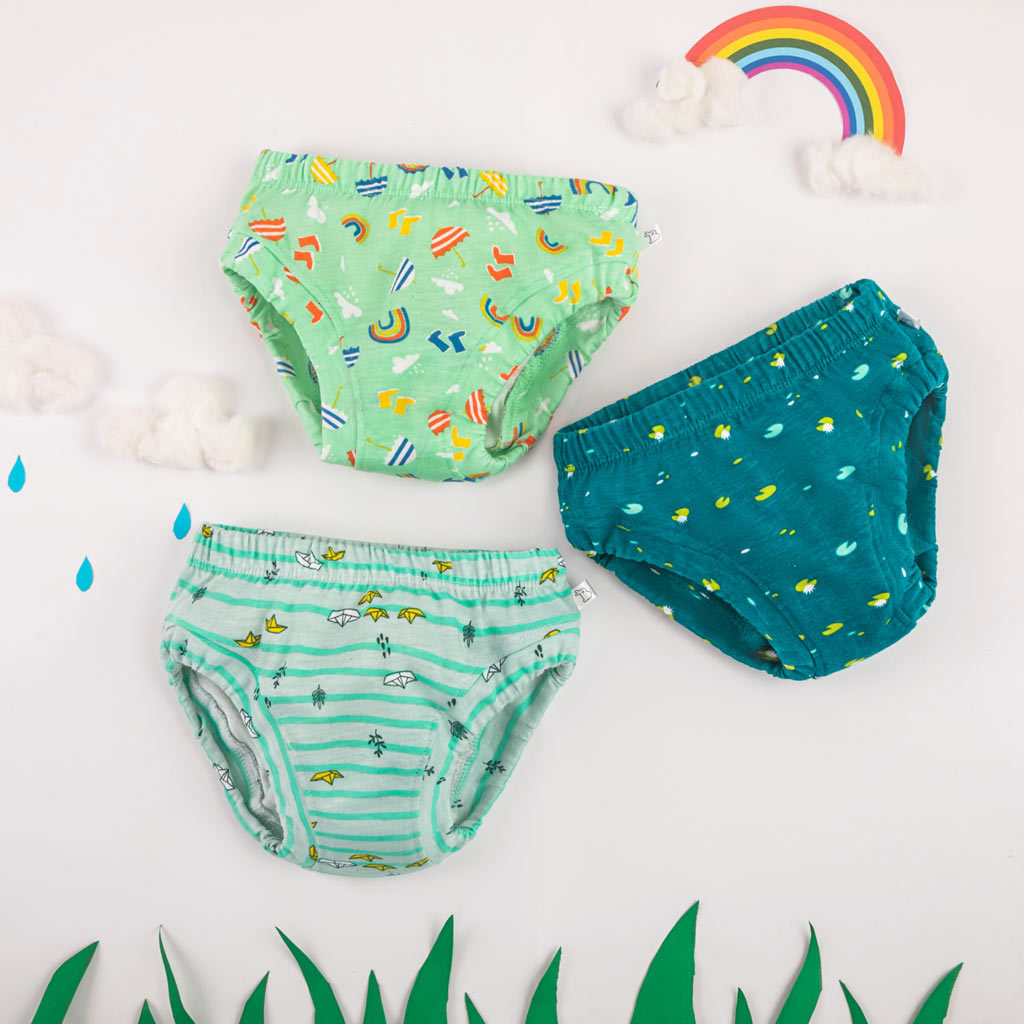 Unisex Toddler Briefs -3 Pack (Rainy Poppins)