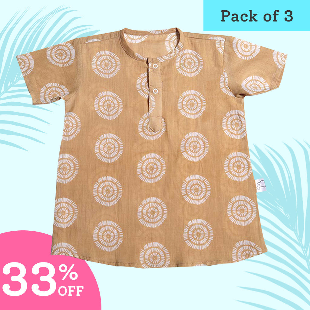 Short Sleeve Kurta - Pack of 3
