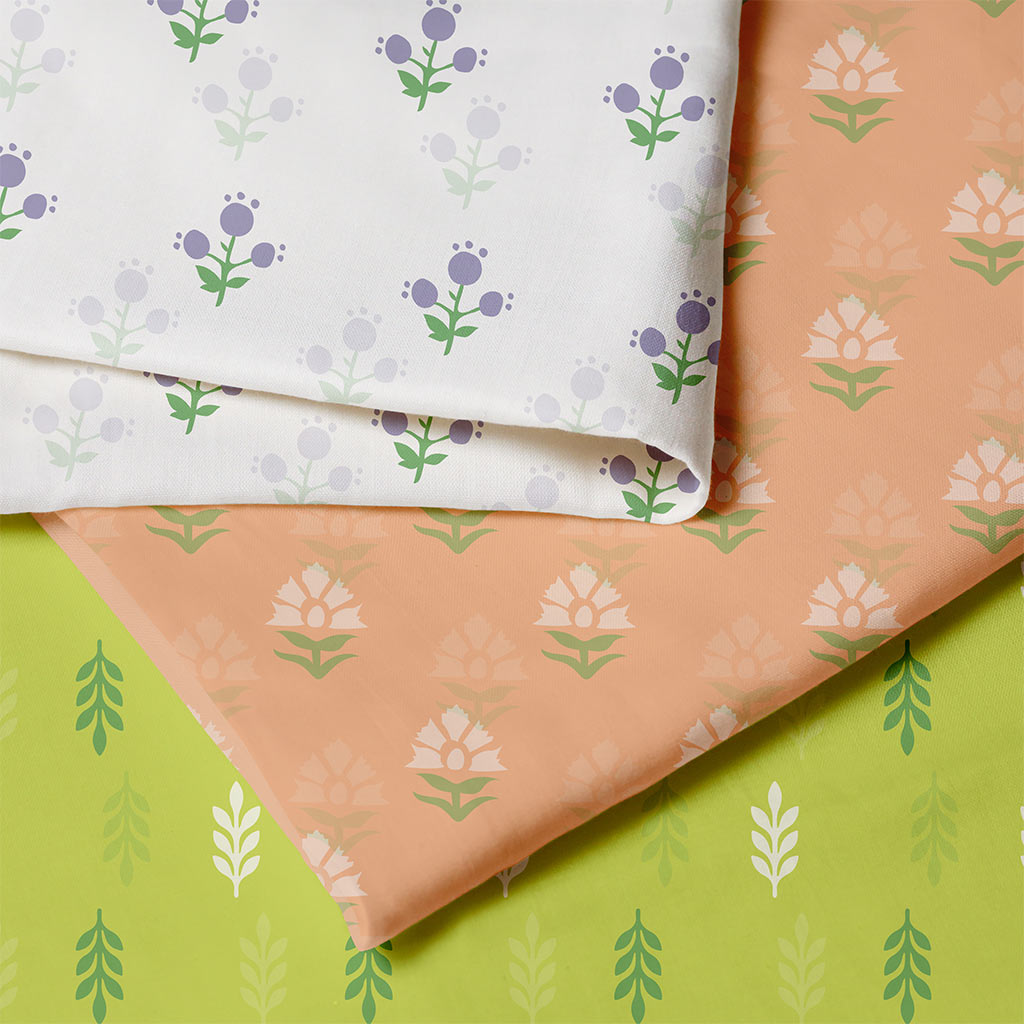 Minty Peach Swaddle Set- Pack of 3