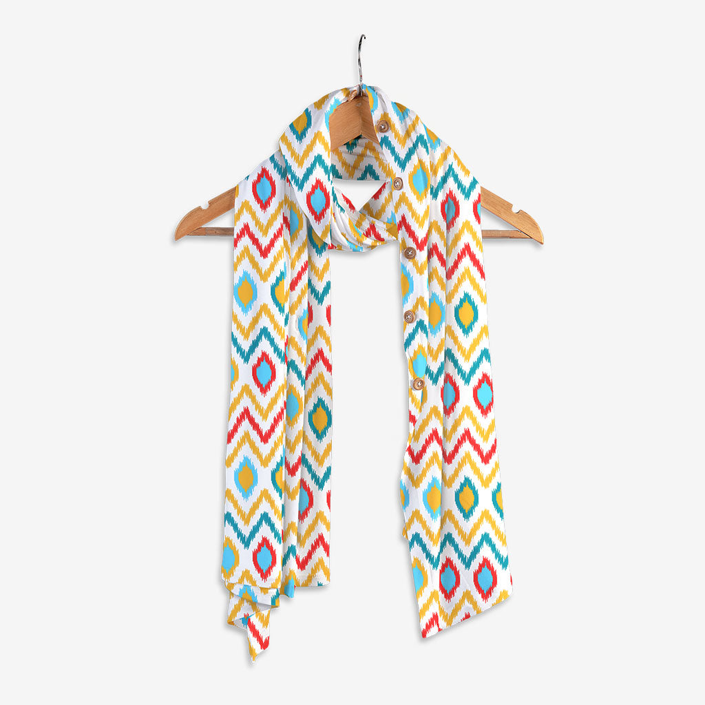 Ikat Chevron - Stole Style Nursing Cover