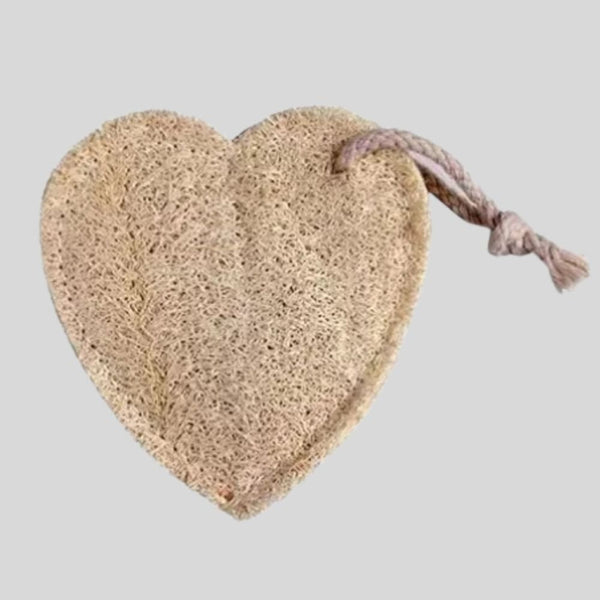 Natural Loofah Body Scrubber- Pack of 2 - Heart Shape
