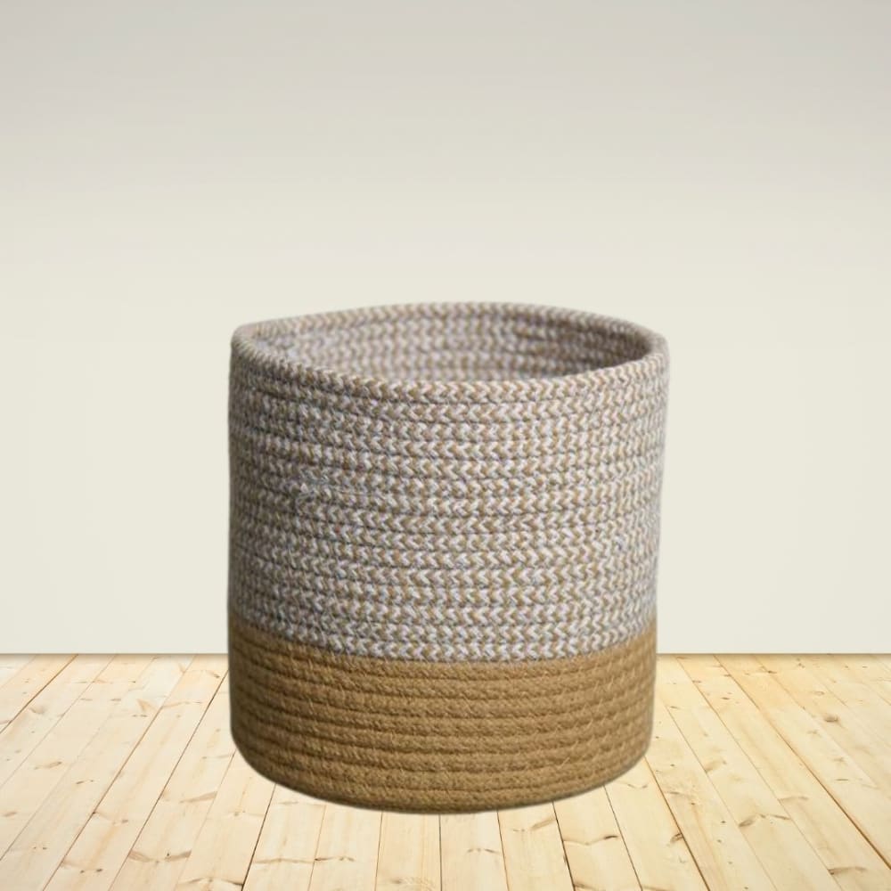 Dual Tone Jute Baskets -  Medium (One Piece)