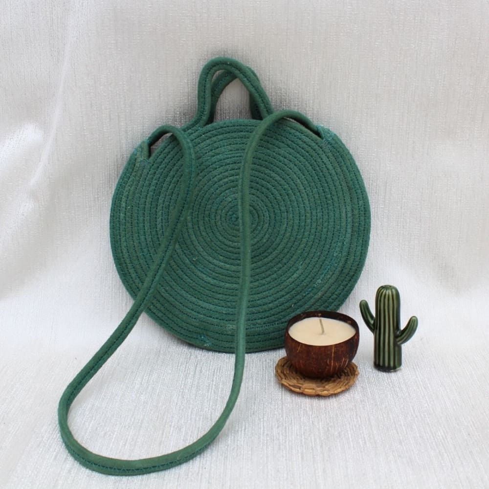 Green & Round Sling Bag