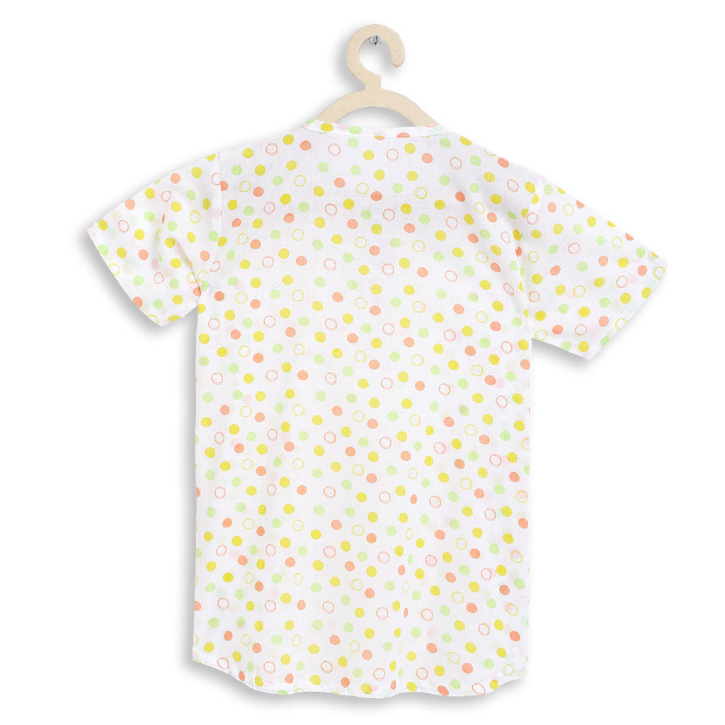 Short Sleeve Kurta - Soothing White