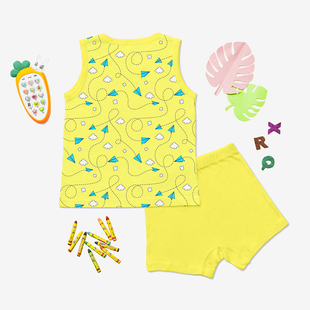 Top & Shorts Set - Airplane