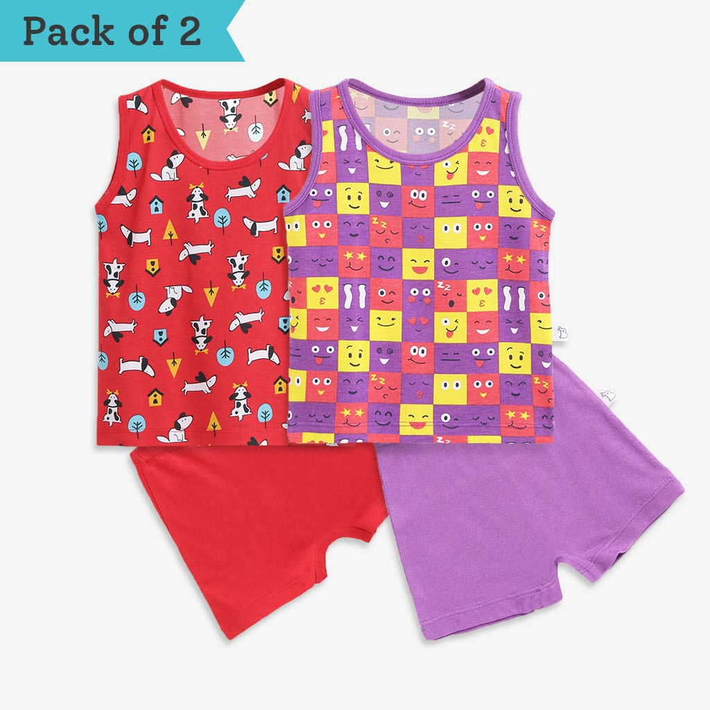 Top & Shorts Set - 2 pack - All Smiles - Furry Love