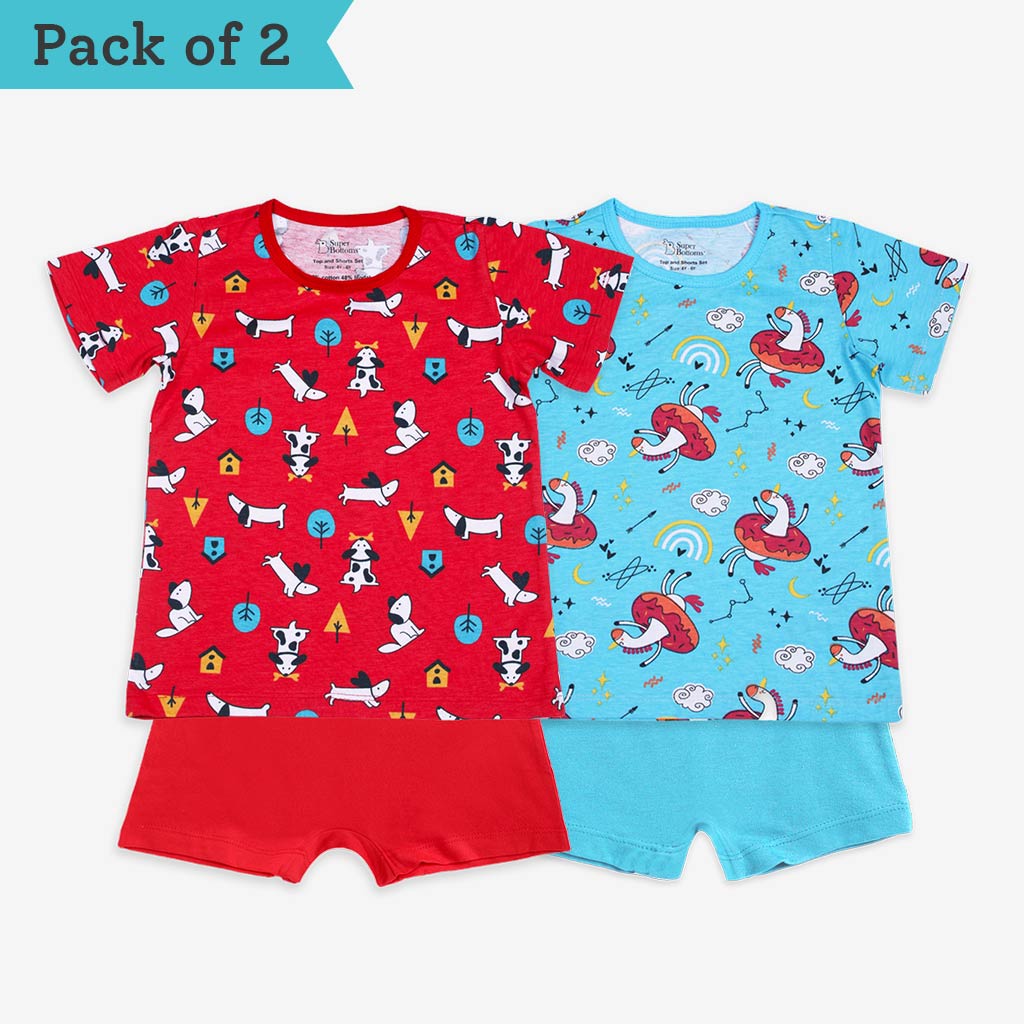 Short Sleeve Top & Shorts Set - 2 pack - Dancing Dreams - Furry love