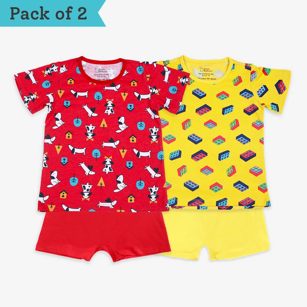 Short Sleeve Top & Shorts Set - 2 pack - Furry Love - Lego Pop