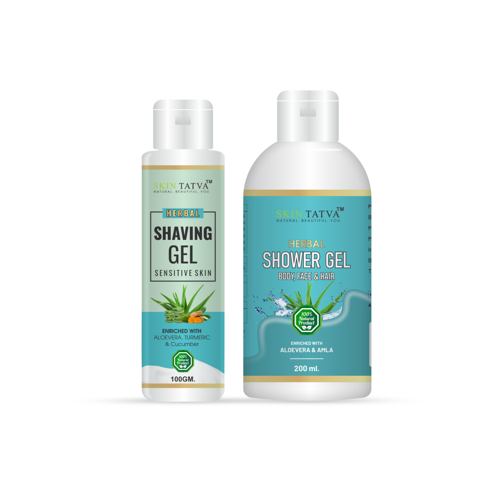 SKIN TATVA HERBAL SHOWER GEL & HERBAL SHAVING GEL COMBO