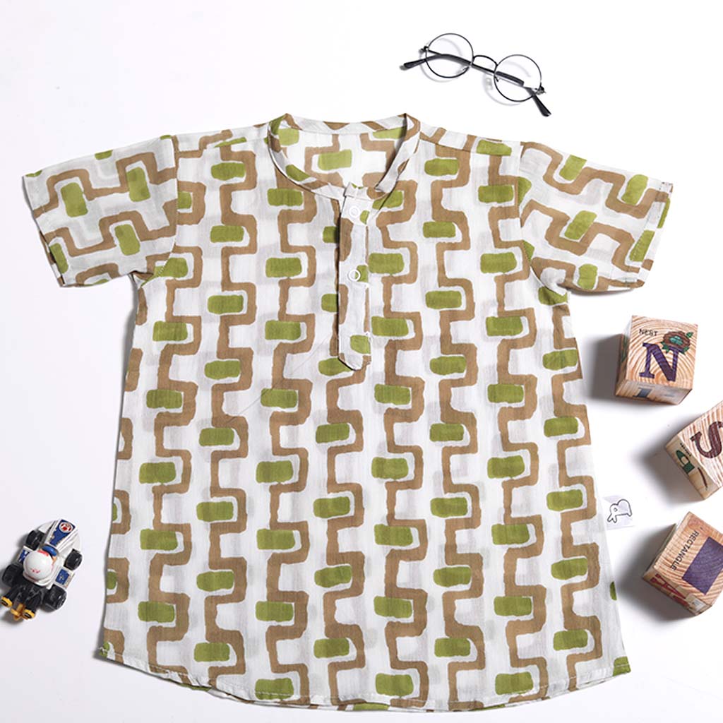 Short Sleeve Kurta - 3 pack - Dreamy Beige - Saplings - Pastel Pink