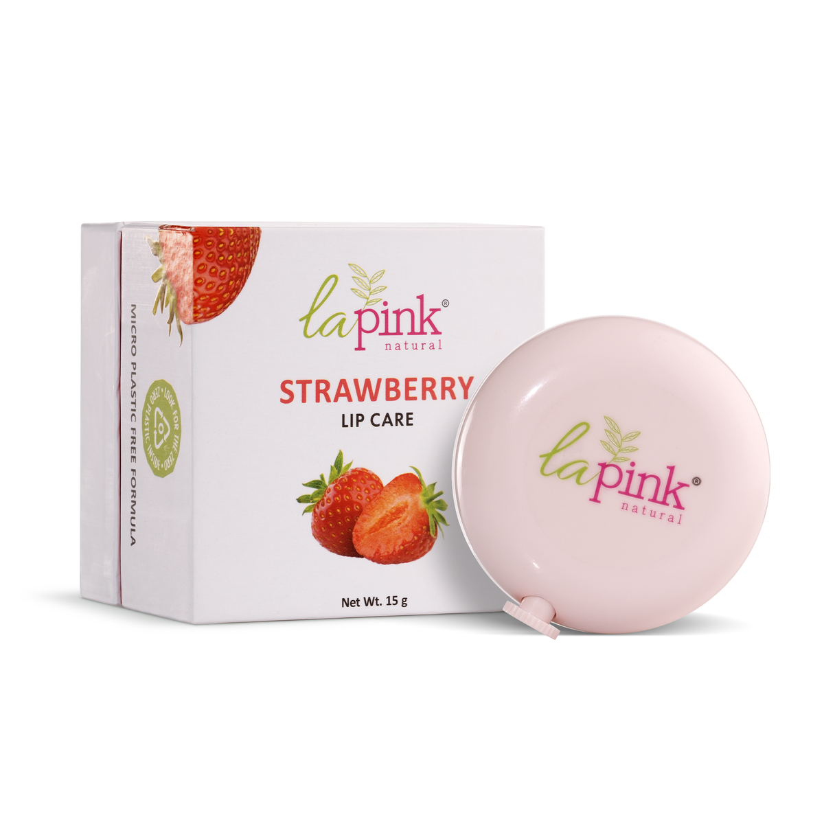 La Pink Strawberry Lip Care with White Haldi for Shiny & Natural Tint  15 gms