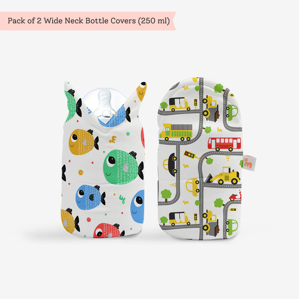 Wide Neck Baby Bottle Covers (250ml) - Pack of 2