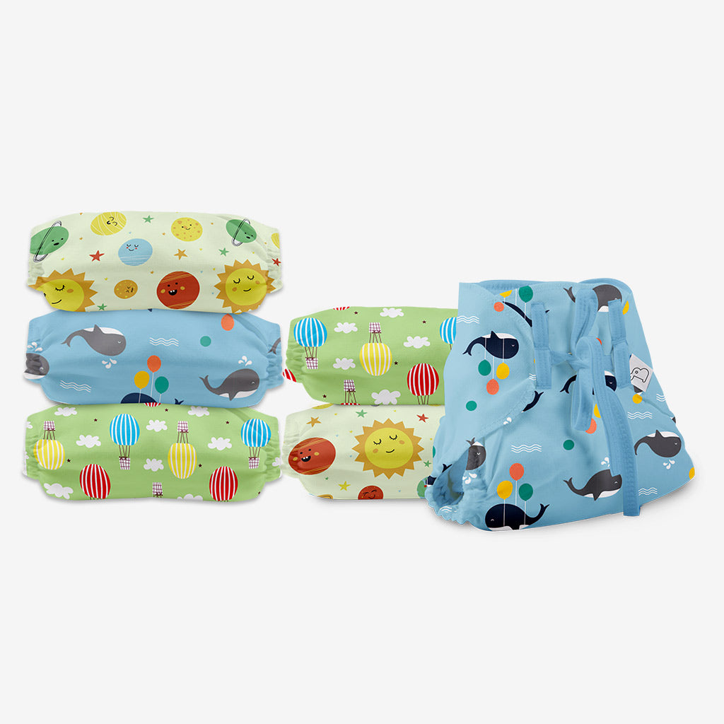 Assorted Dry Feel Langot | Organic Cotton Langots for babies | SuperBottoms | Emusa Sustainable 