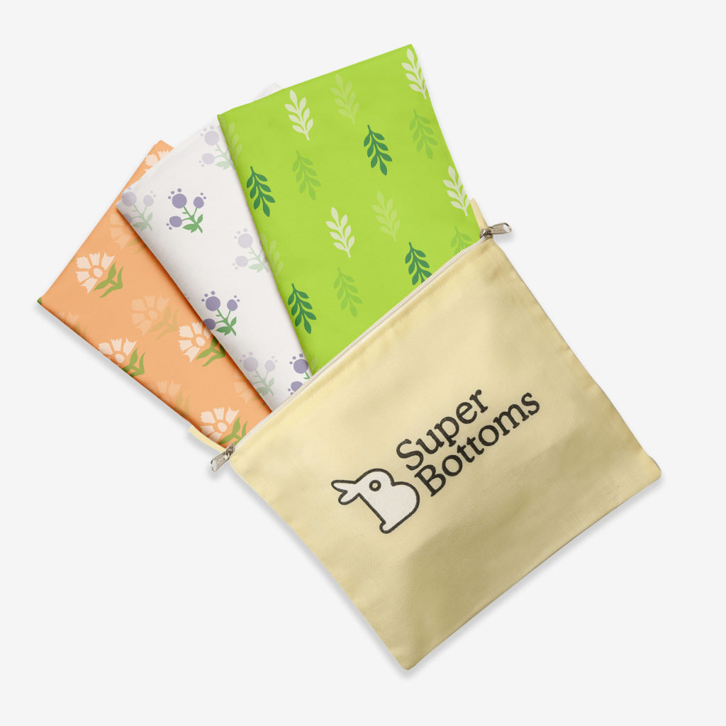Minty Peach Swaddle Set- Pack of 3