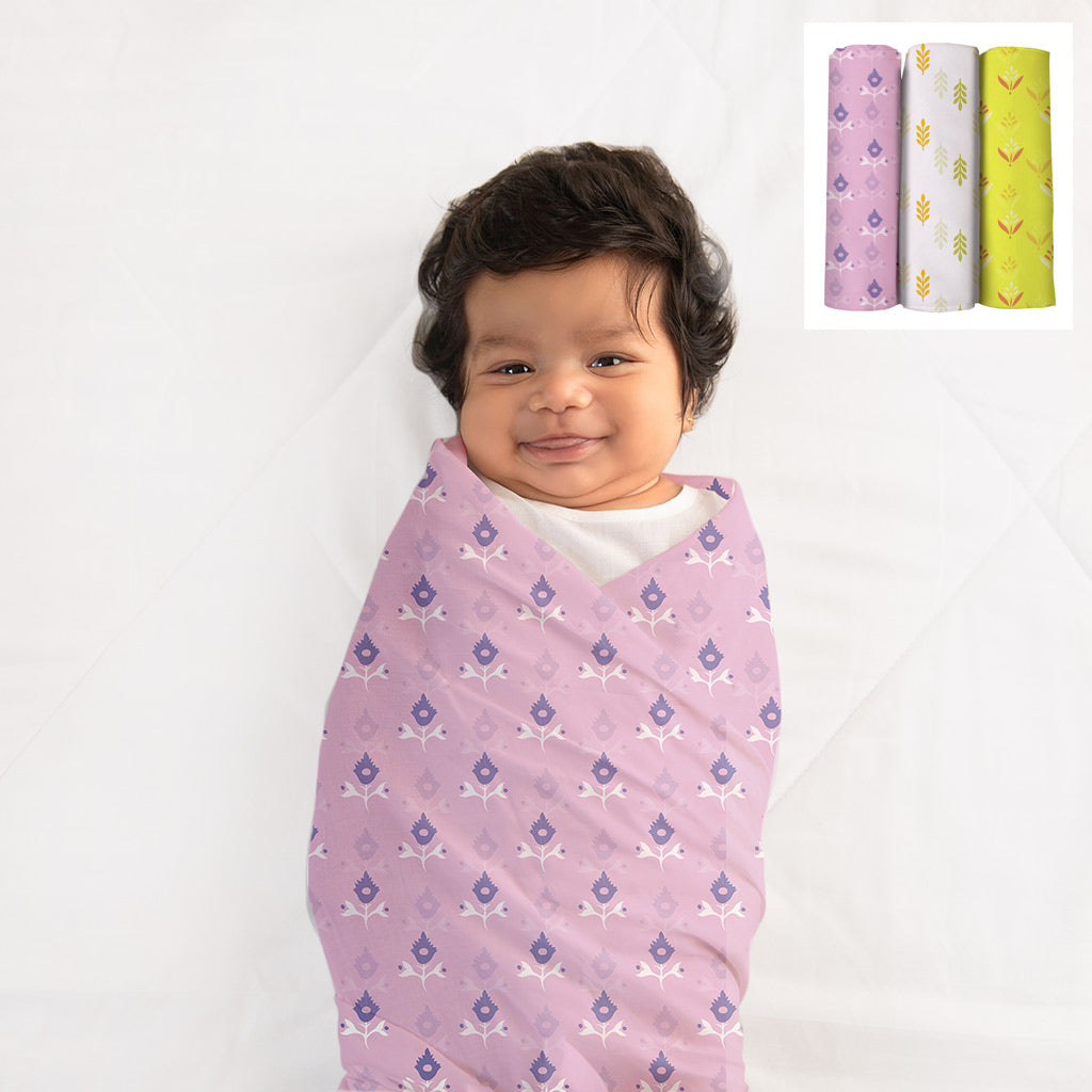 Lavendar Fields Swaddle Set- Pack of 3