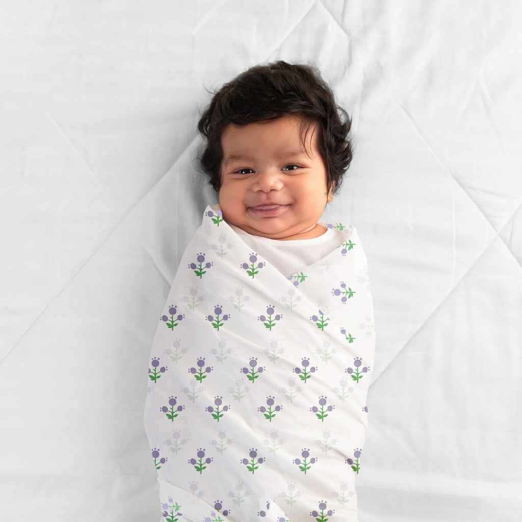 Minty Peach Swaddle Set- Pack of 3