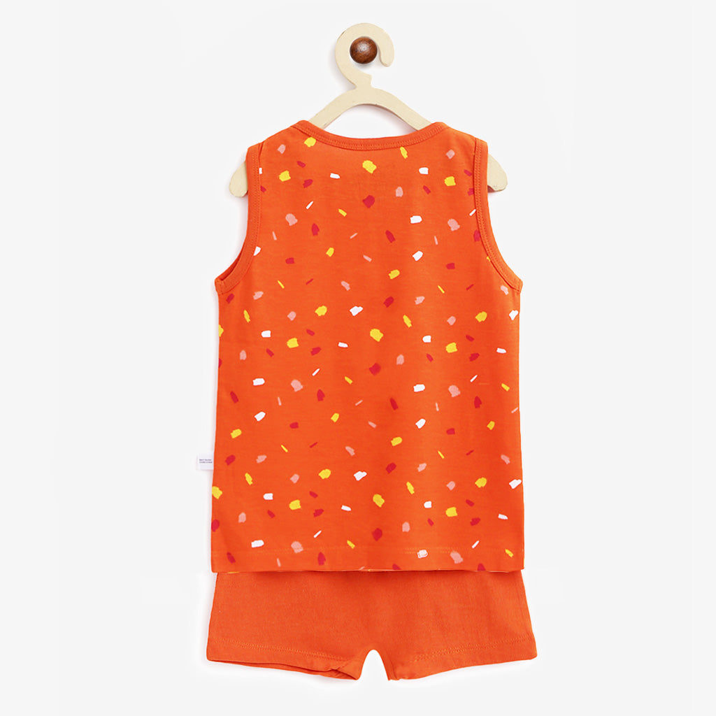 Top & Shorts Set - 2 pack - Colour Patch - Waves & Badges