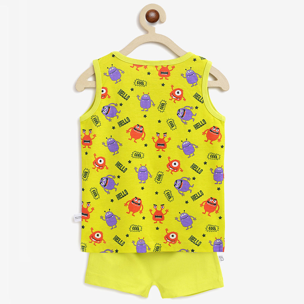 Top & Shorts Set - Mini Monster