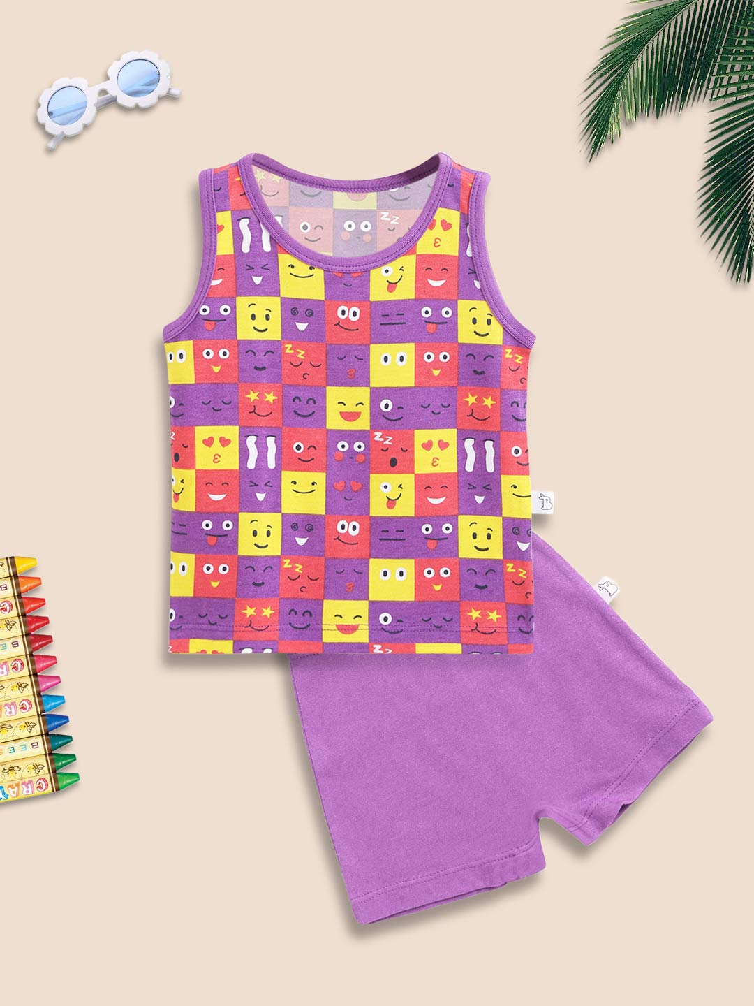 Top & Shorts Set - All Smiles