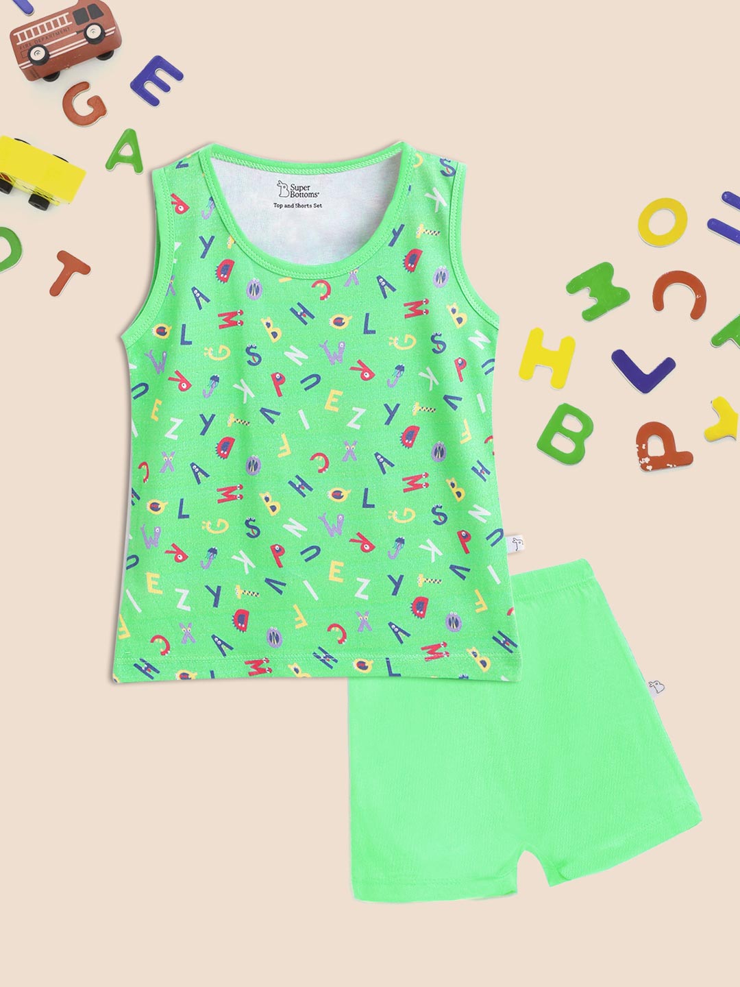 Top & Shorts Set - Little Letters